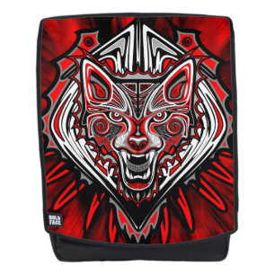 Wolf Haida-Stammes-Totem-Design Rucksack