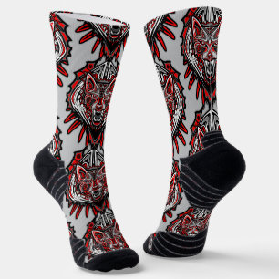 Wolf Haida-Stammes-Totem-Design Socken