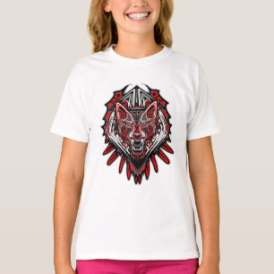 Wolf Haida-Stammes-Totem-Design T-Shirt
