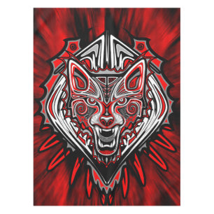 Wolf-Haida-Stammes-Totem-Design Tischdecke