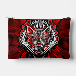 Wolf-Haida-Stammes-Totem-Design Zubehörtasche