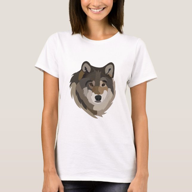 Wolf Head Animal Gray Wild Wolf T-Shirt (Vorderseite)