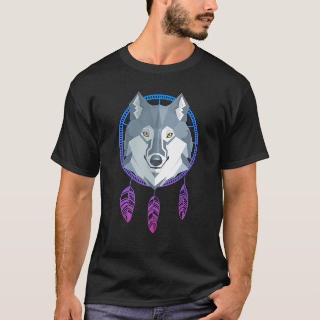 Wolf Head Animal T-Shirt (Vorderseite)