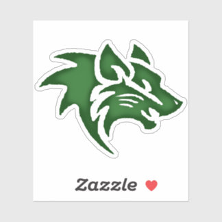 Wolf Head Digital Art - Hand-Drawn - One-Of-A-Kind Aufkleber