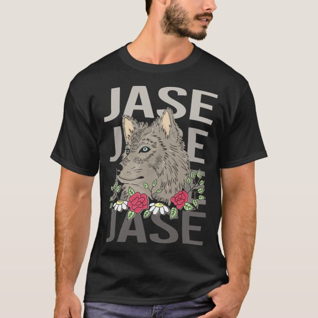 Wolf Head - Jase Name T-Shirt (Vorderseite)