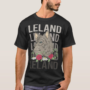 Wolf Head - Leland Name T-Shirt