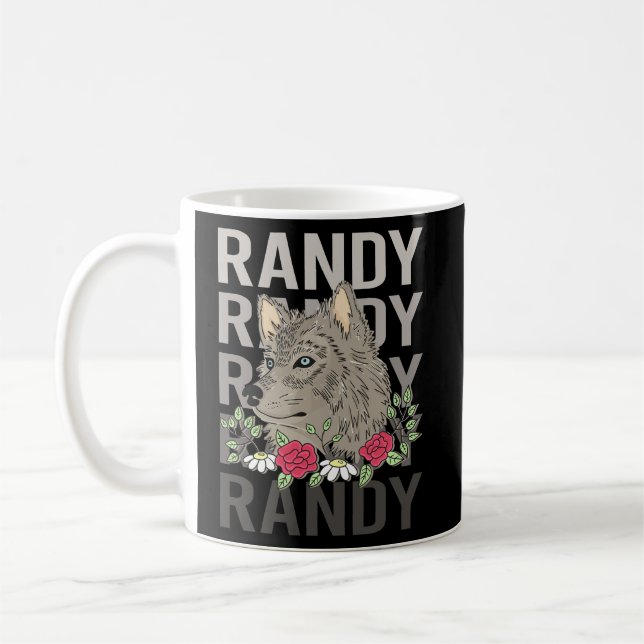 Wolf Head - Randy Name Kaffeetasse (Links)