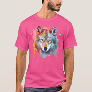 Wolf Head Watercolor T-Shirt