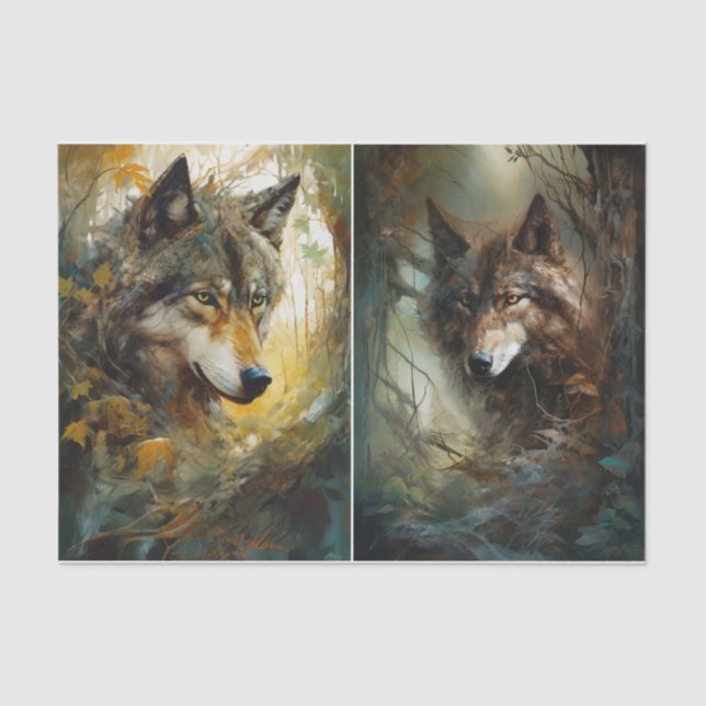 Wolf Heads Seidenpapier (Vorderseite)