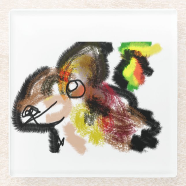 Wolf Herbst Glasuntersetzer (Vorderseite)