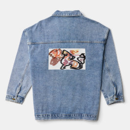 Wolf Herbst Sonnenuntergang Jeansjacke