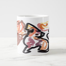 Wolf Herbst Sonnenuntergang Jumbo-Tasse