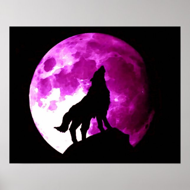 Wolf-Heul-Poster-Druck Poster (Vorne)