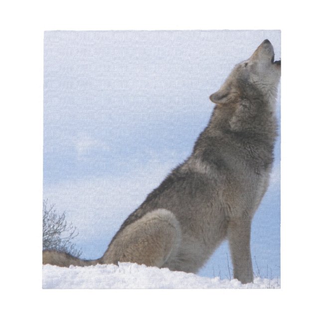 Wolf-Heulen Notizblock (Vorderseite)