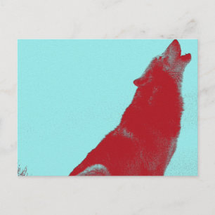 Wolf-Heulen Postkarte