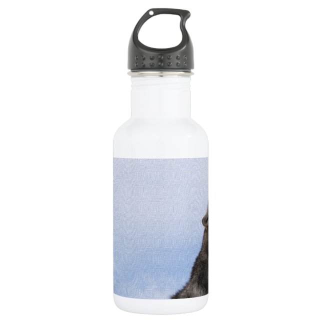 Wolf-Heulen Trinkflasche (Vorderseite)