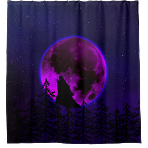 WOLF HEULENDER MOND MAGENTA DUSCHVORHANG