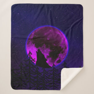 WOLF HEULENDER MOND MAGENTA SHERPADECKE