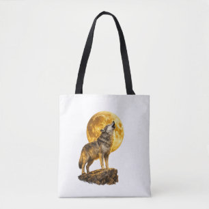 Wolf heult am Mond-Totentasche Tasche