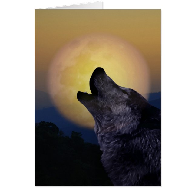 Wolf heult auf dem Mond (Vorne)