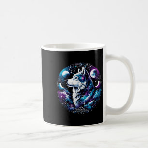 Wolf Himmels-Traum-Nacht-Heulender Mond Lustiger W Kaffeetasse