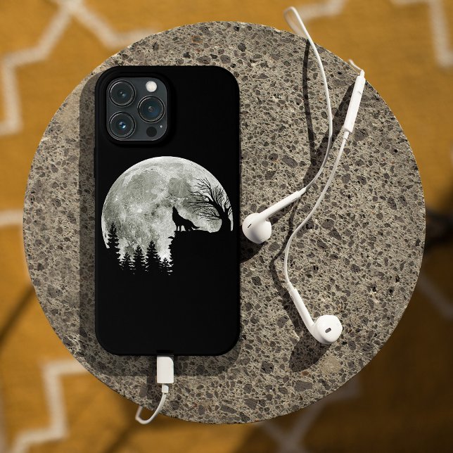 Wolf Howl on Mountain Halloween Moon Case-Mate iPhone Hülle (Von Creator hochgeladen)