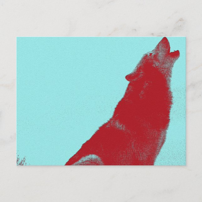 Wolf Howl Postkarte (Vorderseite)
