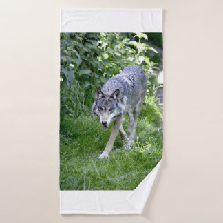 Wolf Howl Wild Life Animal Trees Destiny's Badhandtuch Set
