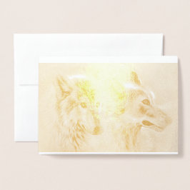 Wolf Howl Wild Life Animal Trees Destiny's Folienkarte