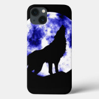 Wolf Howling auf dem Mond