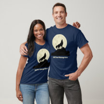 Wolf Howling auf dem Mond Illustration Personalisi