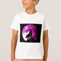 Wolf Howling auf dem Mond