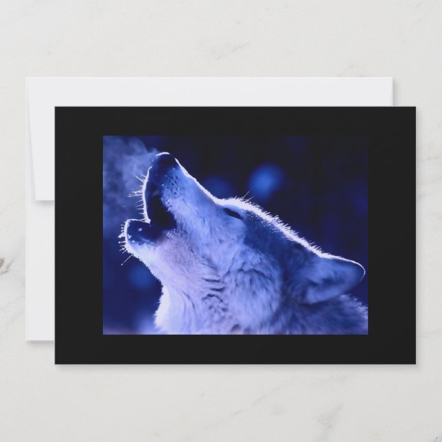 Wolf Howling bei der Einladung zum Mond (Vorderseite)