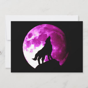 Wolf Howling bei der Einladung zum Mond