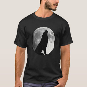 Wolf Howling bei Moon Wolf T-Shirt