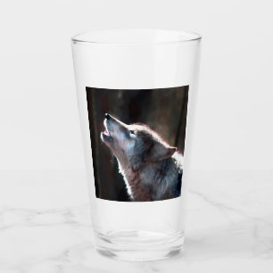 Wolf Howling Lone Wolf Glas