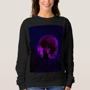 WOLF HOWLING MOON MAGENTA SWEATSHIRT