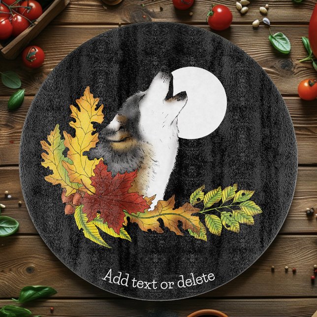 Wolf Howling Moon Schneidebrett (Von Creator hochgeladen)