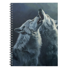 Wolf Howling Notebook von PS Nature Designs Notizblock