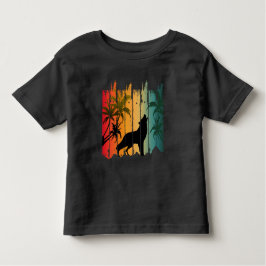 WOLF HOWLING SUNSET KLEINKIND T-SHIRT
