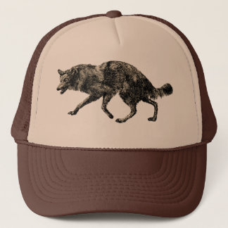 Wolf-Hunde- Hutlupus-Vintage Kunst M.E. Lloyd Cap Truckerkappe