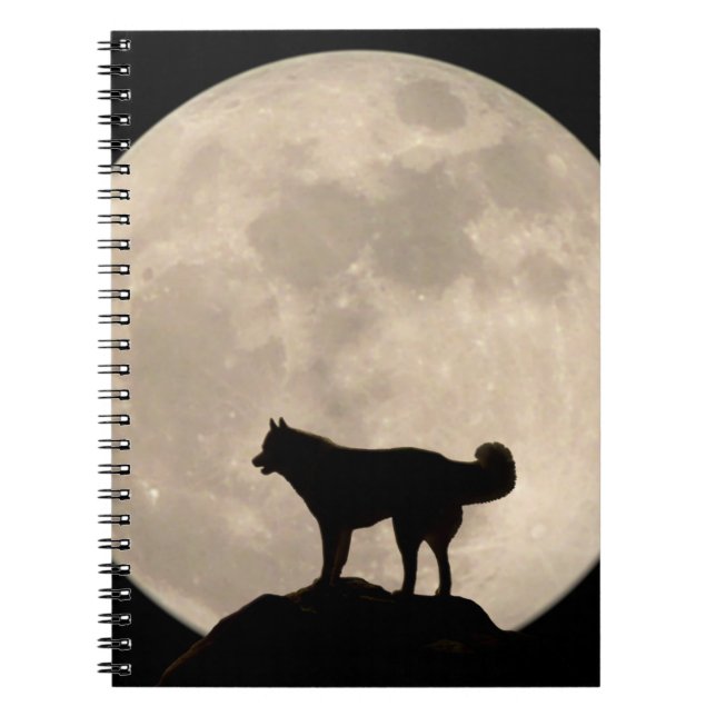 Wolf-Hundenotizbuch-Husky-Zeitschriften-Buch Notizblock (Vorderseite)