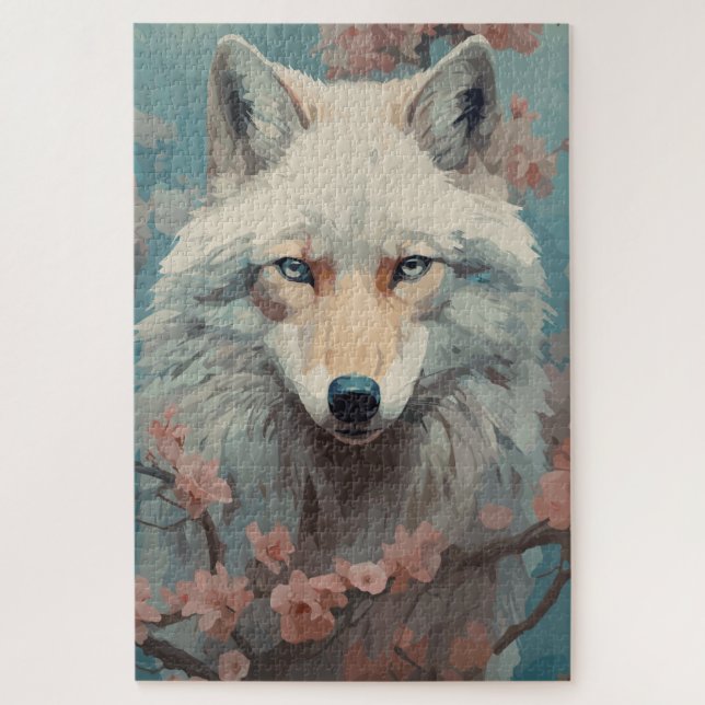 Wolf im Frühjahr Blossom (Vertikal)