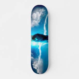Wolf im Gewitter Skateboard