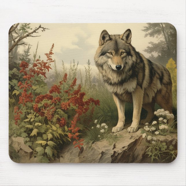 Wolf Im Glen-Mausepad Mousepad (Vorne)
