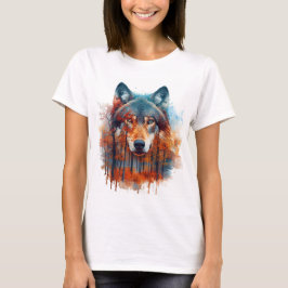 Wolf im Herbstwald T-Shirt