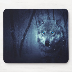 Wolf im Holz Mousepad