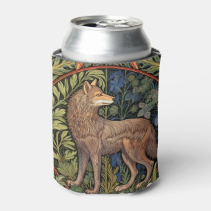 Wolf im Jugendstil des Waldes Dosenkühler