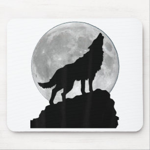 Wolf im Mondlicht T-Shirt - Cooler Vollhund wie Mousepad