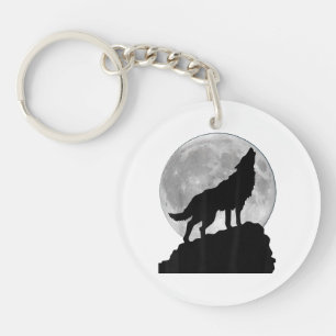 Wolf im Mondlicht T-Shirt - Cooler Vollhund wie Schlüsselanhänger